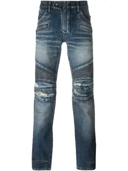 Balmain: Голубые джинсы  Biker