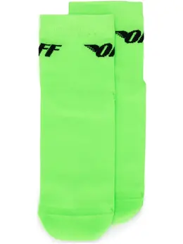 Off-White: Зелёные носки 