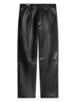 DRIES VAN NOTEN: Кожаные брюки 