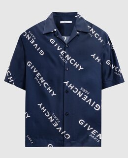 Givenchy: Синяя рубашка 