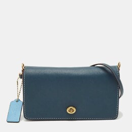 Coach: Блакитні сумки через плече  Dinky