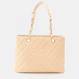 Chanel: Бежеві сумки шопери 