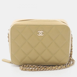 Chanel: Бежевая сумка через плечо 