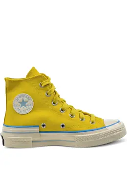 Converse: Жёлтые кроссовки  Chuck 70 Hi