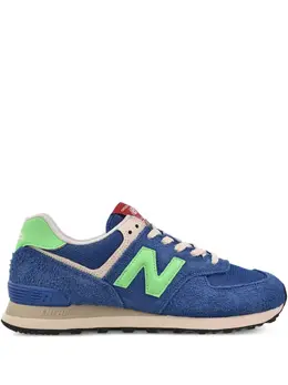 New Balance: Голубые кроссовки  574