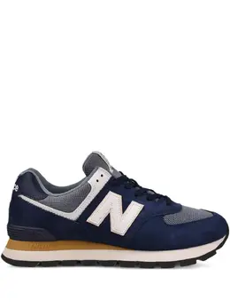 New Balance: Синие кроссовки  574