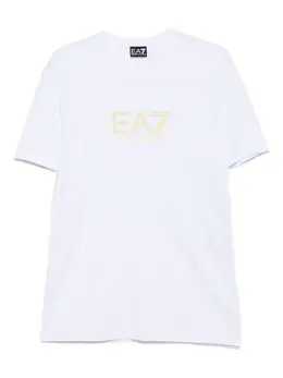 Ea7 Emporio Armani: Белая футболка 