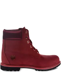 Timberland: Бордовые ботинки 