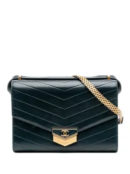 CHANEL Pre-Owned: Зелёная сумка через плечо 