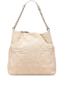 CHANEL Pre-Owned: Коричневая сумка-шоппер 