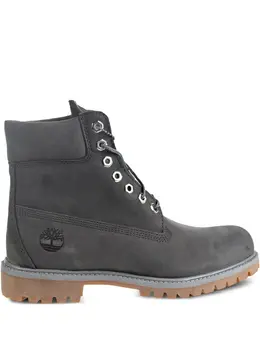 Timberland: Тёмные ботинки 