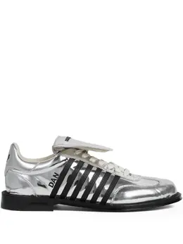 DSQUARED2: Серебристые кроссовки  Boxer