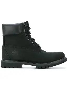 Timberland: Чёрные ботинки 