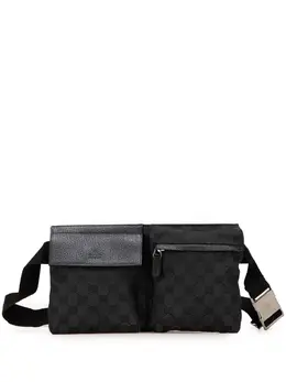 Gucci Pre-Owned: Чёрная поясная сумка 