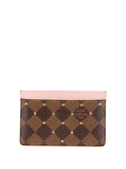 Louis Vuitton Pre-Owned: Коричневый картхолдер 