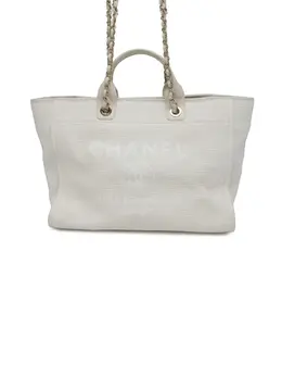 CHANEL Pre-Owned: Белая сумка-шоппер 