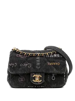 CHANEL Pre-Owned: Серая сумка через плечо 
