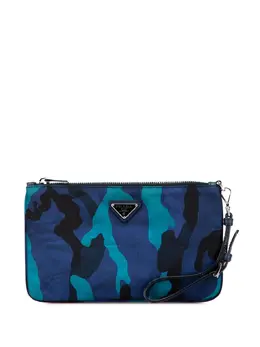 Prada Pre-Owned: Голубой клатч 