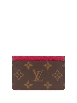 Louis Vuitton Pre-Owned: Коричневый картхолдер 