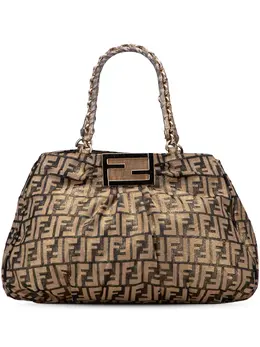 Fendi Pre-Owned: Коричневая сумка-шоппер 