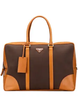 Prada Pre-Owned: Коричневая дорожная сумка 