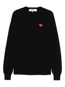 Comme Des Garçons Play: Чёрный свитер  Heart