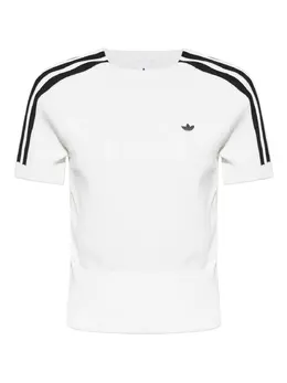 adidas: Белая футболка 