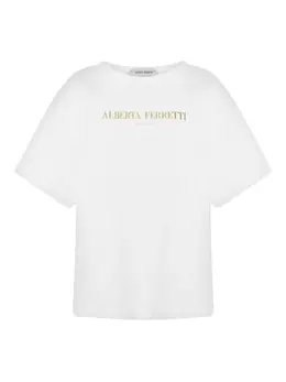 Alberta Ferretti: Хлопковая футболка 