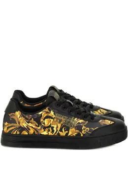 Versace Jeans Couture: Чёрные кроссовки 