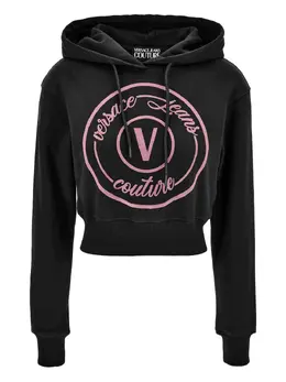 Versace Jeans Couture: Чёрная толстовка 