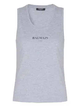 Balmain: Топ с принтом 