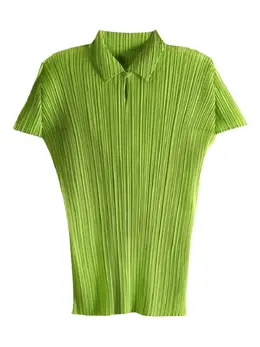 Pleats Please Issey Miyake: Зелёное поло 