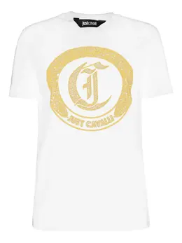 Just Cavalli: Белая футболка 