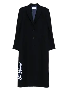 Off-White: Чёрное пальто 
