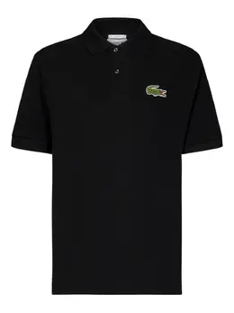 Lacoste: Чёрное поло 