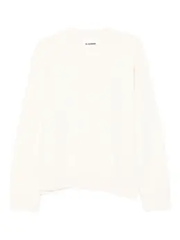 Jil Sander: Белый свитер 