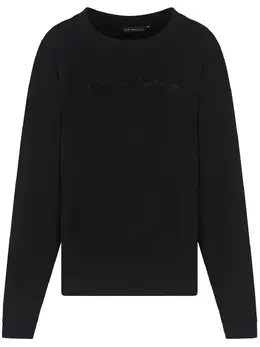 Armani Exchange: Чёрная футболка 