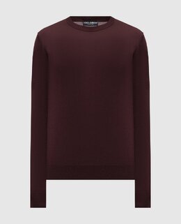 Dolce&Gabbana: Бордовый свитер 