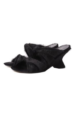 Dries Van Noten: Чёрные сабо 