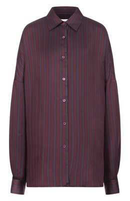 Dries Van Noten: Бордовая рубашка 