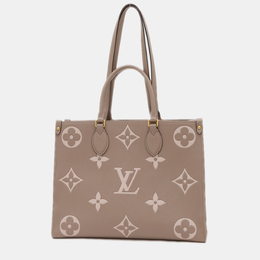 Louis Vuitton: Бежевая сумка-шоппер 