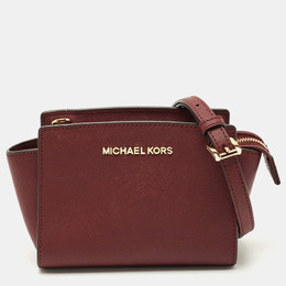 Michael Kors: Бордовая сумка через плечо 