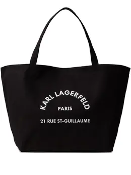 Karl Lagerfeld: Чёрная сумка-шоппер  Rue St Guillaume