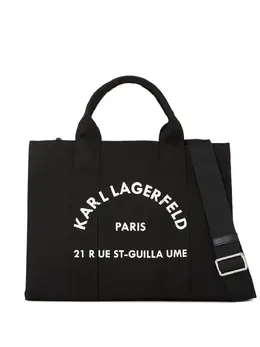 Karl Lagerfeld: Чёрная сумка-шоппер  Rue St Guillaume