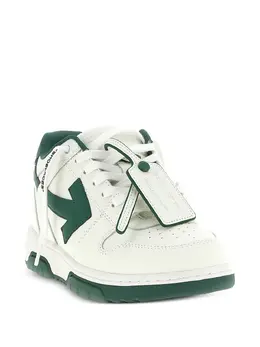 Off-White: Зелёные кроссовки  Out of Office