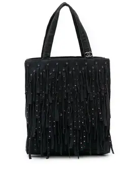 CHANEL Pre-Owned: Чёрная сумка-шоппер 