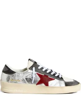 Golden Goose: Серебристые кроссовки  Super Star