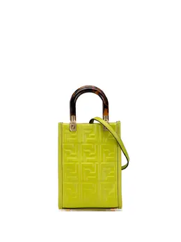 Fendi Pre-Owned: Зелёная сумка-шоппер 