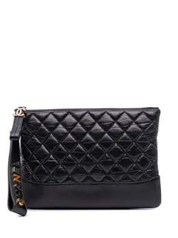 CHANEL Pre-Owned: Чёрный клатч 