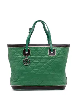 CHANEL Pre-Owned: Чёрная сумка-шоппер 
